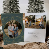 Kerst ornament lijn art foto kaart