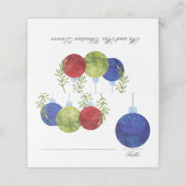 Kerst ornament | Meerdere kleuren op wit |Weddensc (Buitenkant ongevouwen)