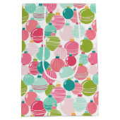 Kerst Ornament Patroon Gift Bag Medium Cadeauzakje (Achterkant)