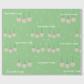 Kerst ornament patroon op maat cadeaupapier (Vlak)