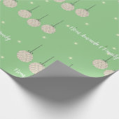 Kerst ornament patroon op maat cadeaupapier (Hoek)