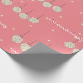 Kerst ornament patroon op maat cadeaupapier (Hoek)