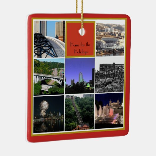 Kerst Ornament -Pittsburgh Collage- 2 zijdig (Rechts)