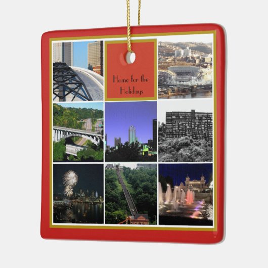 Kerst Ornament -Pittsburgh Collage- 2 zijdig (Links)