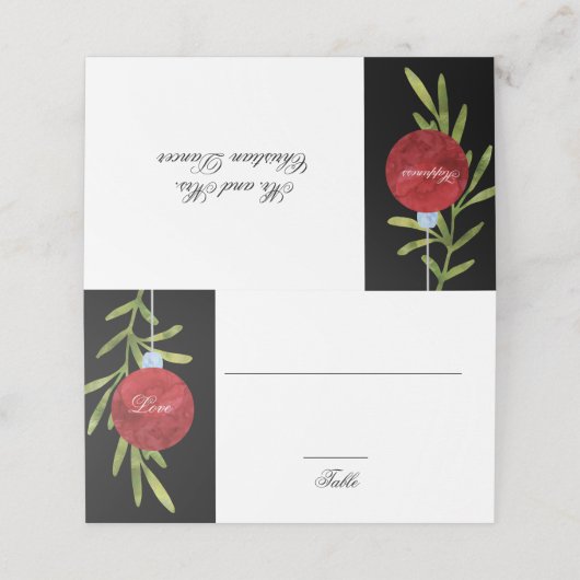 Kerst ornament | Rood | Ontvangst van weddenschapp (Buitenkant ongevouwen)