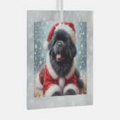 Kerst Ornament Santa Newf Puppy (Voorkant Rechts)