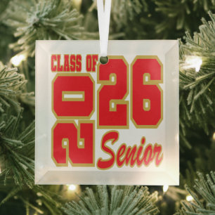 Kerst Ornament Senior 2026 Glas Ornament