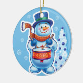 Kerst ornament sneeuwpop muziek band (Links)