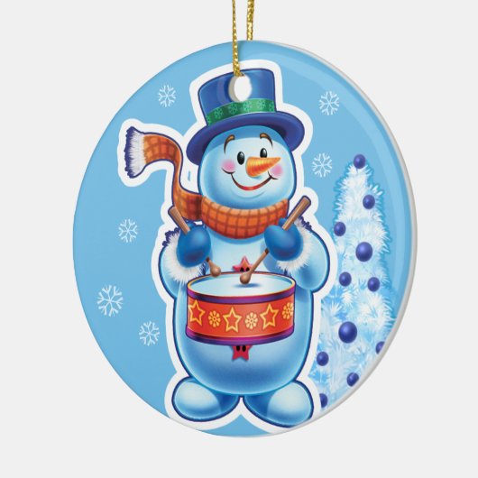 Kerst ornament sneeuwpop muziek band (Links)