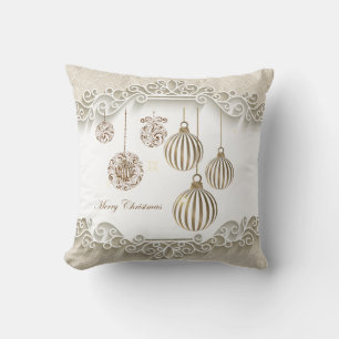 Kerst Ornament Taupe/Sparkle Sierkussen
