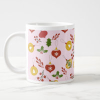 Kerst Ornamente Feestelijke Groene Tinten Roze