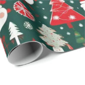 Kerst ornamenten groen decor Wrapping Papier (Rol Hoek)
