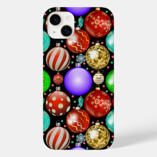 Kerst Ornamenten Kleurrijke Ballen patroon Zwart B Case-Mate iPhone 14 Plus Hoesje