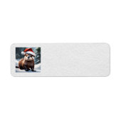 Kerst Otter Adresetiketten Etiket (Voorkant)