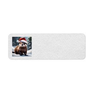 Kerst Otter Adresetiketten Etiket