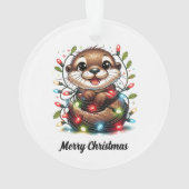 Kerst otter kerst ornament (achterkant)