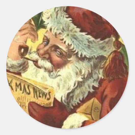 Kerst Oude Wereld Santa Stickers (Voorkant)
