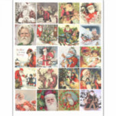 Kerst oude wereld  sinterklaas kunst sticker (Voorkant)