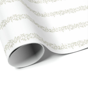 kerst overvloed elegant botanisch gebladerte cadeaupapier