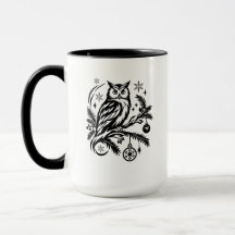 Kerst Owl Koffiemok