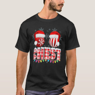 Kerst Paar Borst Noten Bijpassende Kastanjes Manne T-shirt