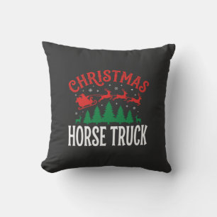 Kerst Paard Truck Sinterklaas Slede Kussen
