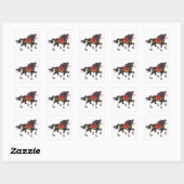 Kerst Paard Vierkante Stickers (Vel)