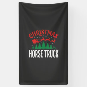 Kerst Paard Vrachtwagen Sinterklaas Arrenslee Spandoek
