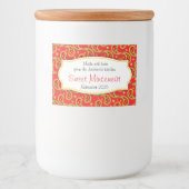 Kerst paisley patroon gehakt etiket (Voorkant)