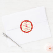 Kerst paisley rode naam vakantie cadeau sticker (Envelop)
