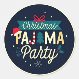 Kerst Pajama Party Leuke Stickers