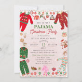 Kerst Pajama Party Waterverf Modern Kaart (Voorkant)