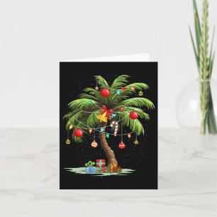 Kerst Palm Tree Light Hawaiian Tropical Xmas 3 Kaart