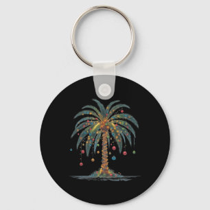 Kerst Palm Tree Merry Christmas Tropical Chris Sleutelhanger