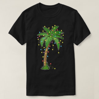 Kerst Palmboom Tropisch Vakantieontwerp T-shirt