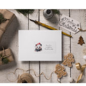 Kerst Panda, aanpasbaar Etiket