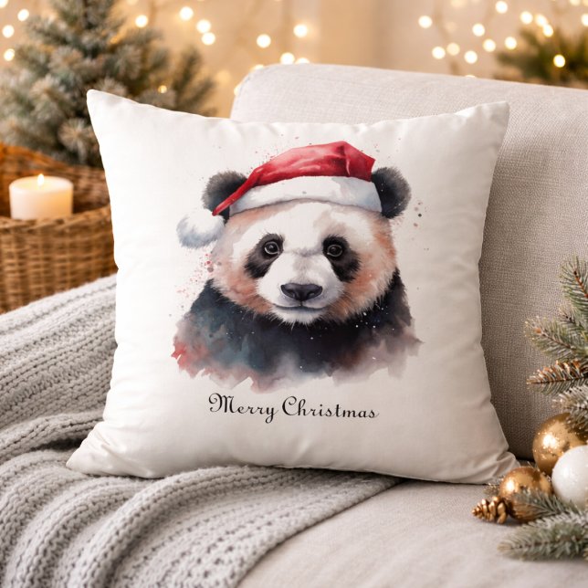 Kerst Panda, aanpasbaar Kussen (Creator heeft geüpload)