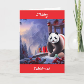 Kerst Panda Kaart