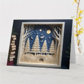 Kerst papercraft kaart (Gele Bloem)