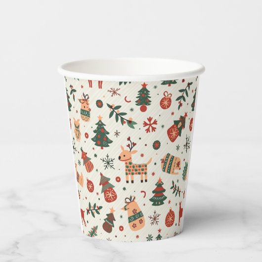 Kerst papier beker (Achterkant)