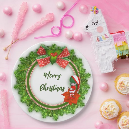 Kerst Papier Bord met Elf (Feest)