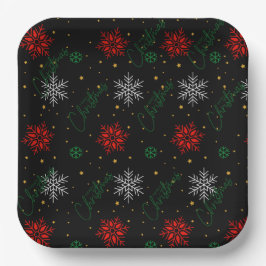 Kerst Papier Borden, 7" Ronde Papier Bord