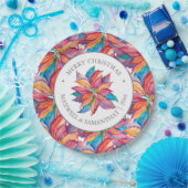 Kerst papier Borden Unique Poinsettia Papieren Bordje (Feest)