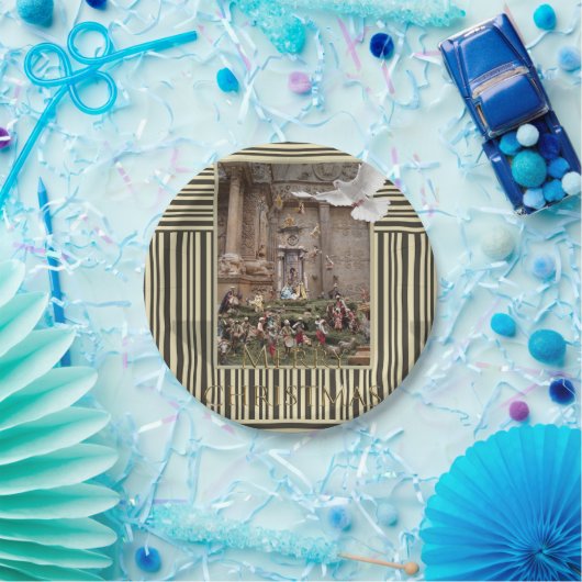 Kerst papier Borden, Vrolijk kerstfeest Jezus Papieren Bordje (Feest)