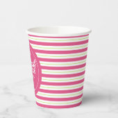 Kerst Papier Cups Vrolijk & Helder Roze en Groen Papieren Bekers (Links)