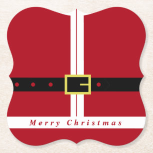 Kerst Papier Onderzetter Grappig Santa Design