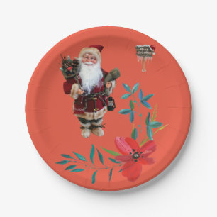 Kerst Papieren Borden, Sinterklaas Bordje