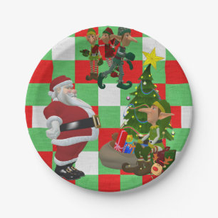 Kerst Papieren Borden, Sinterklaas Bordje