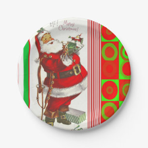 Kerst Papieren Borden, Sinterklaas Bordje