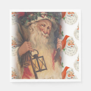 Kerst Papieren Servetten, Kerstman Servet